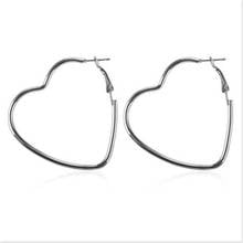 Women's Charming Earrings Fashion Big Circle Heart-shaped Earrings Party Jewelry Accessories 2024 - buy cheap