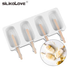 Силиконовые формы для крема для льда SILIKOLOVE, 2 размера, формы для мороженого с палочками эскимо, экологичные 2024 - купить недорого