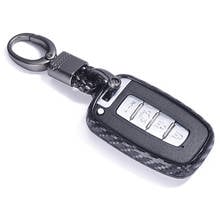 Carbon Fiber Silicone Car Smart Key Fob Shell for Kia Sportage Forte K2 K5 for Hyundai IX35 Sonata Remote Key Case Cover 2024 - buy cheap