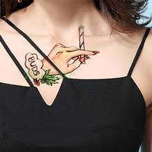 Водостойкая временная татуировка наклейка рука с дымом и зажигалкой тату стикер s флэш-тату поддельные татуировки для девушек мужчин женщин 2024 - купить недорого