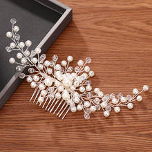 Luxury Pearl Hair Comb Wedding Hair Accessories Bridal Tiara Handmade Wedding Hair Comb For Women Head Jewelry Bridal Headpiece 2024 - buy cheap