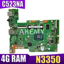 Akemy C523NA Motherboard  For ASUS Chromebook C523NA  C523N C223NA Laotop Mainboard with  N3350-CPU 4G-RAM 32G-SSD 2024 - buy cheap