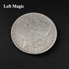 1PC Cupronickel Morgan Coin Magic Tricks Magician Close Up Street Gimmick Props Illusion Accessories Funny Coin Magia 2024 - купить недорого