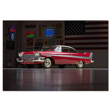 Cuadro de Plymouth Fury Supercar, carteles e impresiones de arte de pared, pintura en lienzo moderna para decoración de sala de estar, 1958 2024 - compra barato