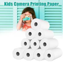 10 Rolls White Children Camera Wood Pulp Thermal Paper Instant Print Kids Camera Printing Paper Replacement Accessories Parts 2024 - buy cheap