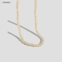 Kikichicc New 925 Sterling Silver 2020 Gold Pearl Chain Choker Necklace Jewelry Long Chain Natural Pearl Women Jewelry Luxury 2024 - buy cheap