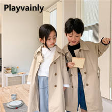 Children Trench Coat 2021 Baby Boys Girls Khaki Casual Coat Single-breasted Loose Dust Coat Boy Girl Clothes E22151 2024 - buy cheap