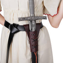 Cinto de couro medieval renascentista, cinto de couro para homens e adultos, para cosplay de cavaleiro, pirata 2024 - compre barato