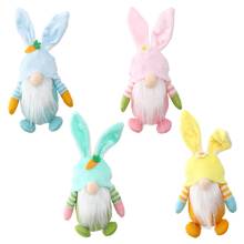 Easter Bunny Gnome Handmade Swedish Tomte Rabbit Plush Toy Hanging Faceless Doll M68E 2024 - buy cheap