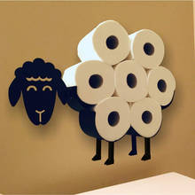Cute Black Sheep Toilet Paper Roll Holder, Novelty Free Standing or Wall Mounted Toilet Roll Tissue Paper Storage Stand 2024 - buy cheap