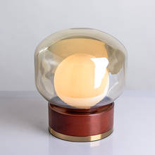 Nordic Wooden Simple LED Table Lamp Modern Glass Study Living Room Designer Desk Lights Bedroom Bedside Single Head Luminaires 2024 - buy cheap