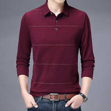 Ymwmhu camisa polo masculina, moderna, manga comprida, grossa, quente, roupa masculina, casual, estilo coreano, camisa polo para homens, tops 2024 - compre barato