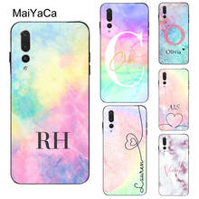 Funda de TPU arcoíris con nombre personalizado para Huawei, P20, P30 Pro, P40, P10 Lite, P Smart 2019, Z, Mate 10 Lite, Mate 20, 30 Pro 2024 - compra barato