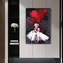 Pinturas de retratos para decoración del hogar, carteles de arte de pared abstractos en lienzo de Marilyn Monroe e impresión para decoración de habitación de niña, Cuadros 2024 - compra barato