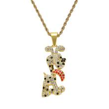 Cute Dog Pendant Necklace Fashion Jewelry HIP HOP BLING BLING N338 2024 - buy cheap
