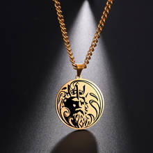 Fishhook Greek Mythology Poseidon Necklace God King Of Sea Trident Supernatural Gold Color Stainless Steel Gift For Man Jewelry 2024 - buy cheap