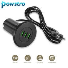 USB Charger HUB 3 Ports EU Plug 3.1A Desktop Hole Dock Fast Charging Extension Power Adapter For Cell Phone Tablet 2024 - buy cheap