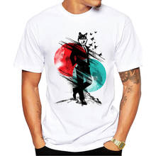 TEEHUB Newest Fashion Wolfman Printed Men T-Shirt Short Sleeve Watercolor Tshirts O-Neck Funny Tops Hipster Tees 2024 - buy cheap