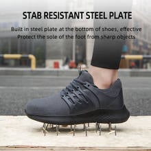 Summer Labor Insurance Shoes Men's Anti-smashing Anti-puncture Steel Toe Outdoors Wear-resistant Safety Protective Work Boots 2024 - buy cheap