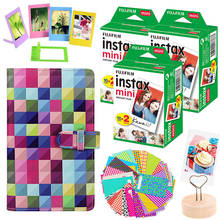 Fujifilm-filme instantâneo para instax mini 7s, 8, 9, 11, pacote com mini câmera, papel fotográfico com 96 bolsos e polaroid, conjunto de livro de fotos 2024 - compre barato