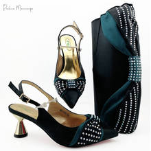 Black Color Dress with Shoes And Bag To Match Set Nigerian High Heels Party Italian Design Style Shoes and Bag For Wedding 2024 - buy cheap