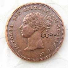Набор (1839-1856) 10 шт Великобритания/Ceylon Victoria Half Farthing копия монет 2024 - купить недорого