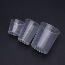 3 шт. DIY Эпоксидной Смолы Пластик мерные чашки набор 30 50 100 мл для изготовления ювелирных изделий H7EF 2024 - купить недорого