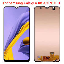 ЖК-дисплей для Samsung A307F 6,4 '', сенсорный экран с рамкой в сборе для Samsung A30s SM-A307FN / DS A307F / DS A307F 2024 - купить недорого