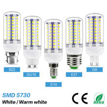 E27 LED Light E14 LED Bulb GU10 Corn Light B22 Chandelier G9 LED Candle Light SMD5730 220V Energy Saving Lamp White Warm White 2022 - buy cheap