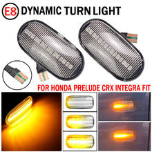 Sinalizador de seta lateral para honda, 2 pçs, led, dinâmico, sequencial, para prelooks civic, crx, del sol, fit, accord integra, s2000, ap1, ap2, s2k 2024 - compre barato