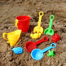 Детские игрушки для песка и пляжа, лопатка-ведро для замка, лопатка, песочница, грабли, набор инструментов для воды, забавные инструменты, нетоксичные и прочные пляжные игрушки 2024 - купить недорого