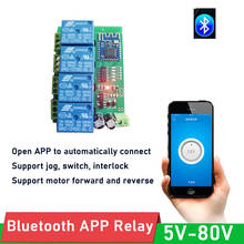 4channel switch Relay module Smart Bluetooth APP wireless remote Control LIGHT LED Lock motor driver board 5V 12V 24V 36V 48V dc 2024 - buy cheap