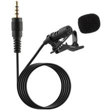 Microfone de lapela de 3.5mm mãos livres com fio condensador mini microfone de lapela para o telefone móvel computador k canção 2024 - compre barato