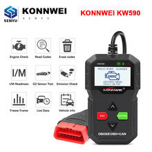 KONNWEI-herramienta de diagnóstico automotriz KW590, lector de código con ODB2 OBD2 ruso, escáner automotriz OBD 2, PK CR3001 2024 - compra barato