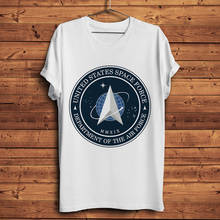 United States Space Force badge printed geek tshirt men new white casual short sleeve t shirt unisex streetwear tee 2024 - buy cheap