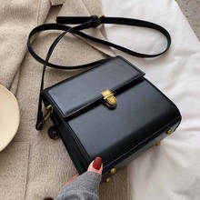 Vintage Solid PU Leather Messenger Crossbody bags for Women 2021 New Fashion Ladies Shoulder Bag Female Purses 2024 - buy cheap