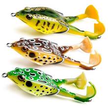Hot-3 Pcs Frog Bait,Bass/Trout Fishing Bait Set Realistic Frog Soft Swimming Bait with Weedless Hook for Freshwater&Seawater 2024 - buy cheap