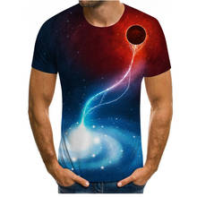 Universo céu estrelado camisetas masculinas astroworld árvore sob céu estrelado impressão 3d moda estranho coisas casuais de grandes dimensões t camisa 2024 - compre barato