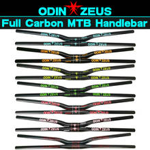 ODINZEUS Newes Full Carbon Handlebar Mountain Bicycle Handlebar Flat/Rise MTB Carbon Handlebar Bike Part 25.4mm/31.8mm*580-740mm 2024 - buy cheap
