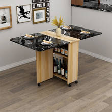 Mesa de madeira moderna dobrável móveis cozinha armário de armazenamento criativo mesa de jantar móveis para casa polia mesas de jantar nordic 2024 - compre barato