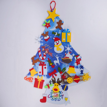 Adornos de decoración navideña, rompecabezas hecho a mano para niños, bricolaje, árbol de Navidad de fieltro tridimensional, adornos navideños, colgante 2024 - compra barato