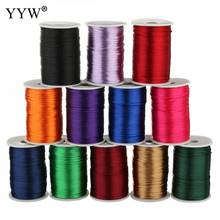 Cabo de nylon para fazer joias, 2mm, 100 jardas, pulseira, colar, nó chinês, artesanal, acessórios, rolo de fio de nylon 2024 - compre barato