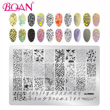BQAN 1 шт. шаблонные штампы для ногтей пластина вихревая печать для дизайна ногтей шаблон инструмент для печати кружева цветок животное шаблон для ногтей штамповка 2024 - купить недорого