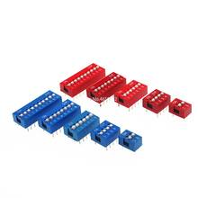 10Pcs Snap Type Switch Module 1 2 3 4 5 6 7 8 Bit 2.54mm Position Way DIP Pitch Toggle Switch Blue Red Snap Switch Dial Switch 2024 - buy cheap