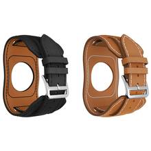 Vintage Leather Watch Bands For Fitbit Versa Versa 2 Lite Smart Watch Black Brown Leather Bracelet Replacement Wristband 2024 - buy cheap