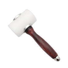 Leather Carving Hammer DIY Leather Craft Punch Cutting Nylon Hammer Tool with Wood Handle Leathercraft Carving Hammer 2024 - buy cheap