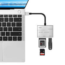 Leitor de cartões sd usb 3.0, super velocidade, compatível com usb 3.0 / 2.0 xqd, com adaptador de cartão com revestimento de metal 2024 - compre barato