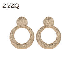 ZYZQ Classic Hollow Out Circle Pendant Earrings Fashion Superb Birthday Gift Women Accessories Wholesale Lots&Bulk Hot Selling 2024 - buy cheap