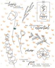 Flores francesas folhas transparentes selos claros para diy scrapbooking/cartão que faz o divertimento decoração suprimentos a0214 2024 - compre barato