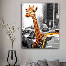 Imágenes de manualidades para colorear por números con imagen de jirafa, pintura de relieve por números, hogar enmarcado 2024 - compra barato